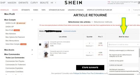 renvoyer une commande shein|Comment renvoyer un article sur Shein